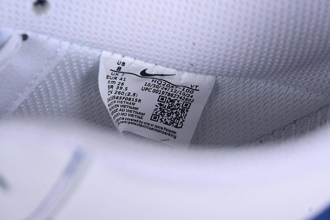 Nike [HQ2037-100]-[AIR FORCE 1 07 LOW WHITE/DEEP ROYAL BLUE]-[WOMAN:36-39]-[MAN:40-45] - Image 6