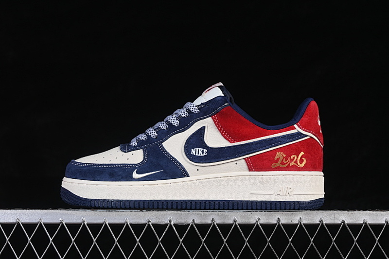 Nike Nike AIR FORCE 1 07 LOW WHITE/NAVY BLUE/RED · DF0188-136, photo 1