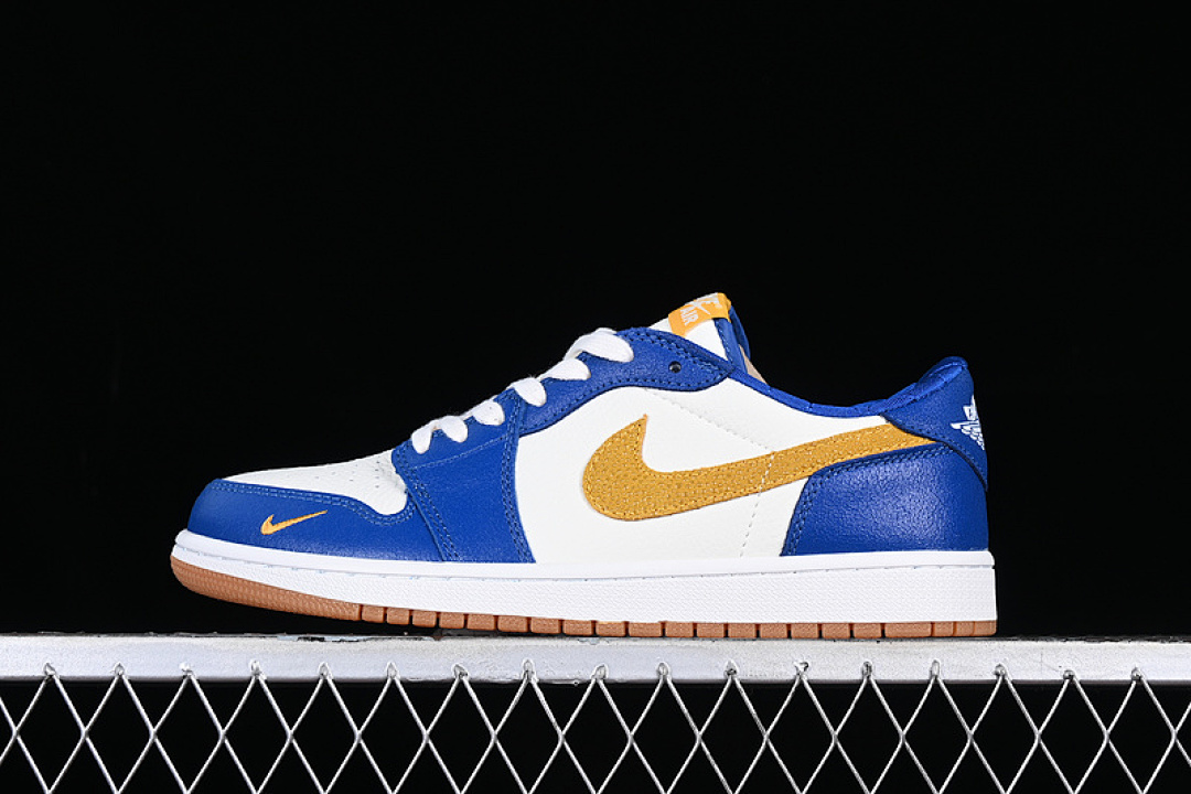 Jordan [DZ0792-103]-[AIR JORDAN 1 LOW WHITE/BLUE/YELLOW]-[WOMAN:36-39]-[MAN:40-46], photo 1