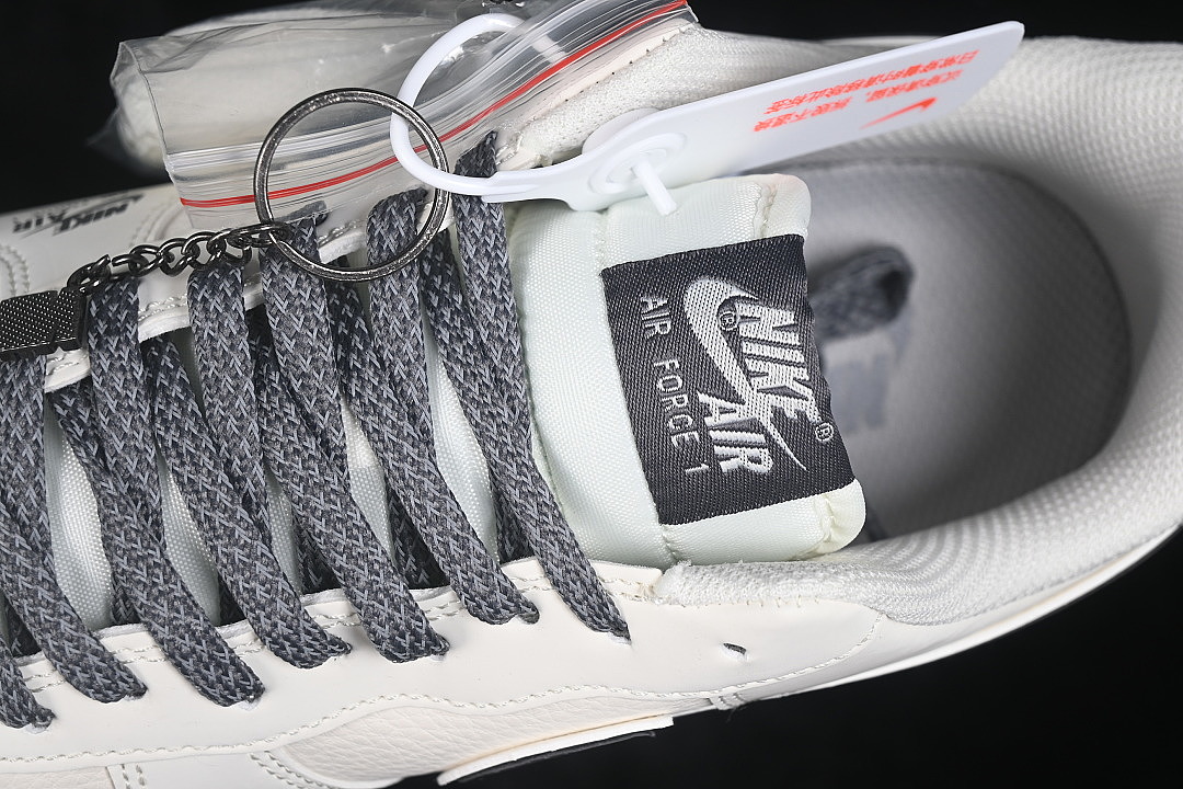 Nike [DD1982-352]-[AIR FORCE 1 07 LOW CASUAL SNEAKERS WHITE/DARK GREY]-[WOMAN:36-39]-[MAN:40-45] - Image 9