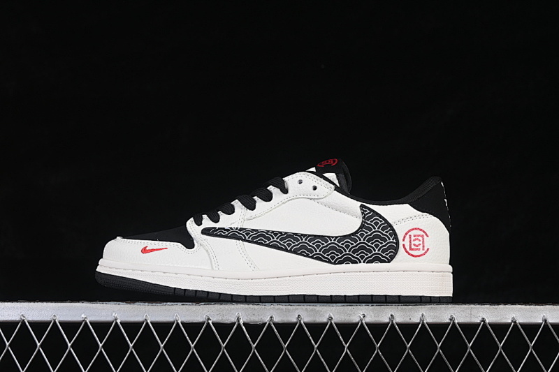 Jordan AIR Jordan 1 LOW RETRO BASKETBALL SHOES WHITE/BLACK · JW1188-171, photo 1