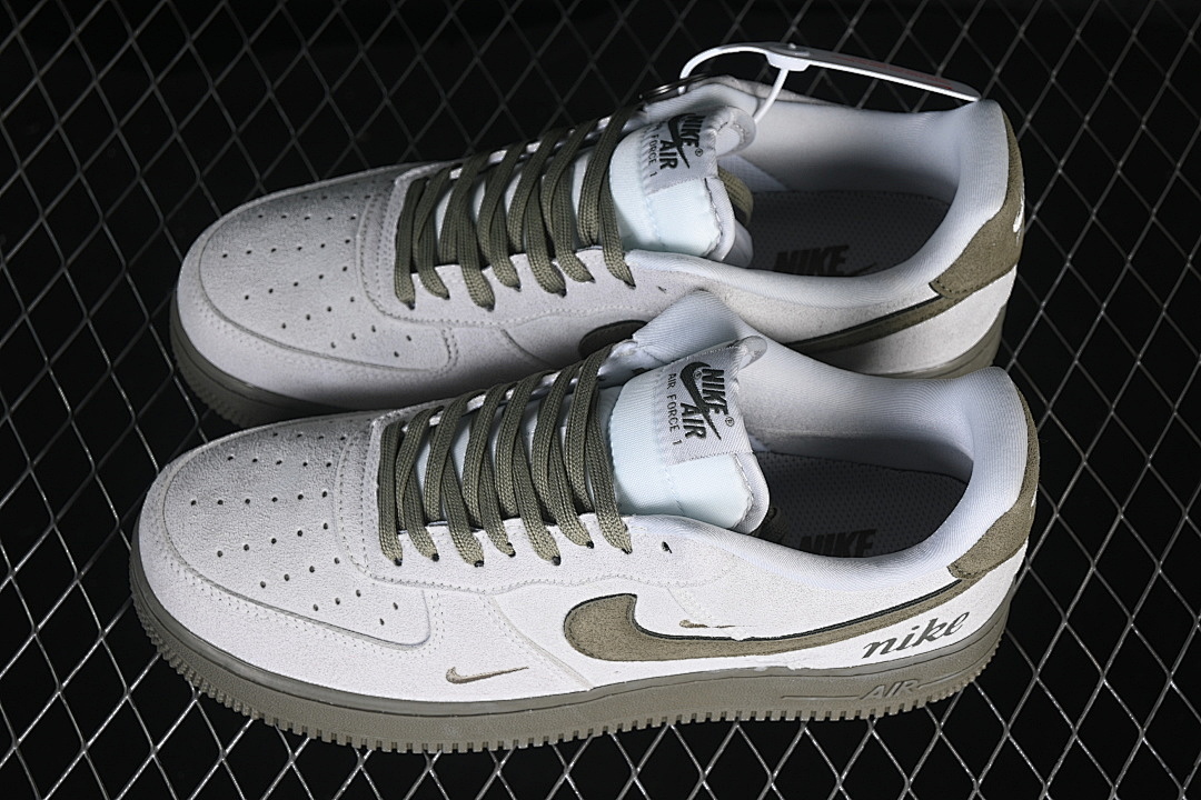 Nike [DF0188-122]-[AIR FORCE 1 07 LOW CASUAL SNEAKERS BEIGE/GREEN]-[WOMAN:36-39]-[MAN:40-45] - Image 11