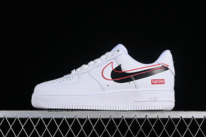 Nike Nike SUPREME AIR FORCE 1 07 LOW WHITE/BLACK/RED · CU9225-100, photo 1