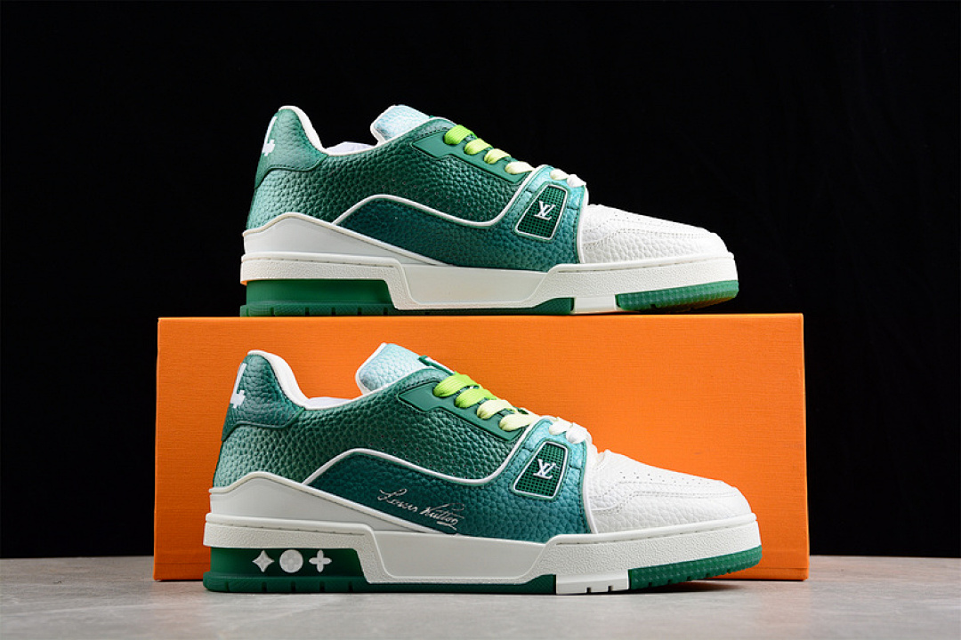 Louis Vuitton [L*V TRAINER SPORTS SHOES DARK GREEN/LIGHT GREEN/WHITE]-[MAN:38-45] - Image 16