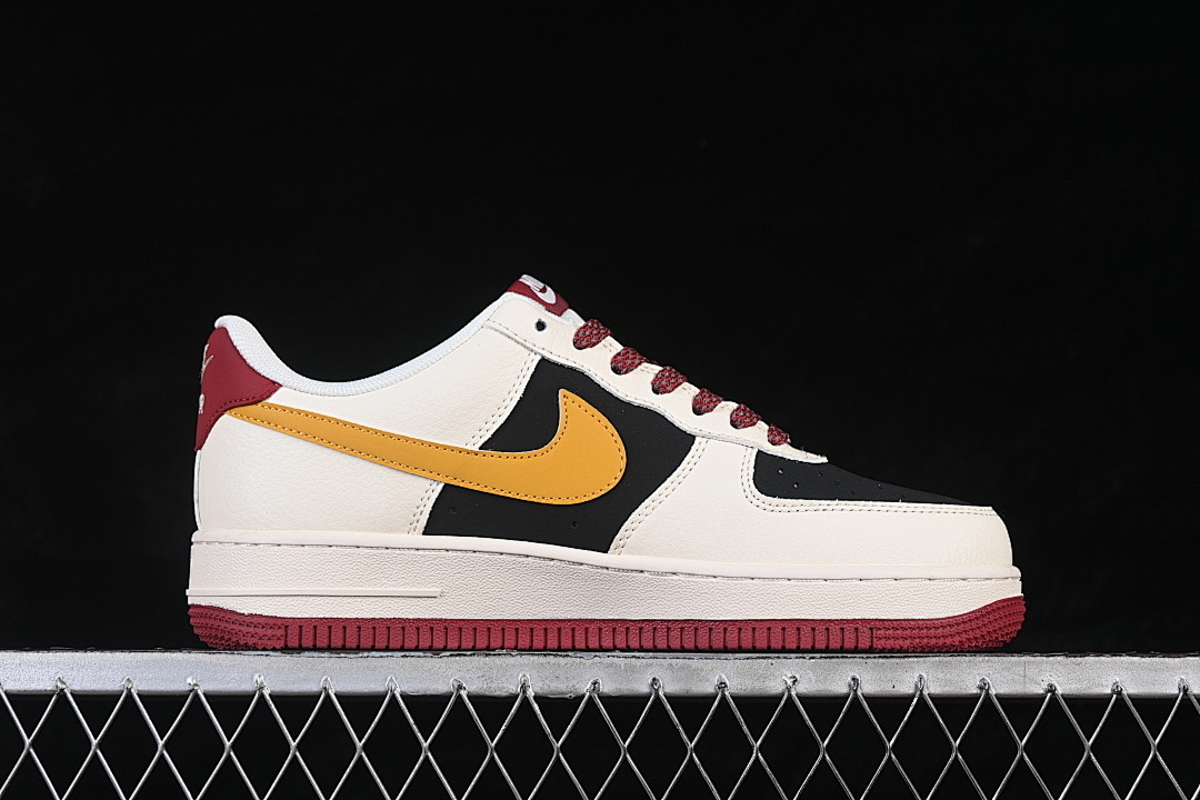 Nike [JP2026-152]-[AIR FORCE 1 07 LOW WHITE/BLACK/YELLOW/WINE RED]-[WOMAN:36-39]-[MAN:40-45] - Image 16