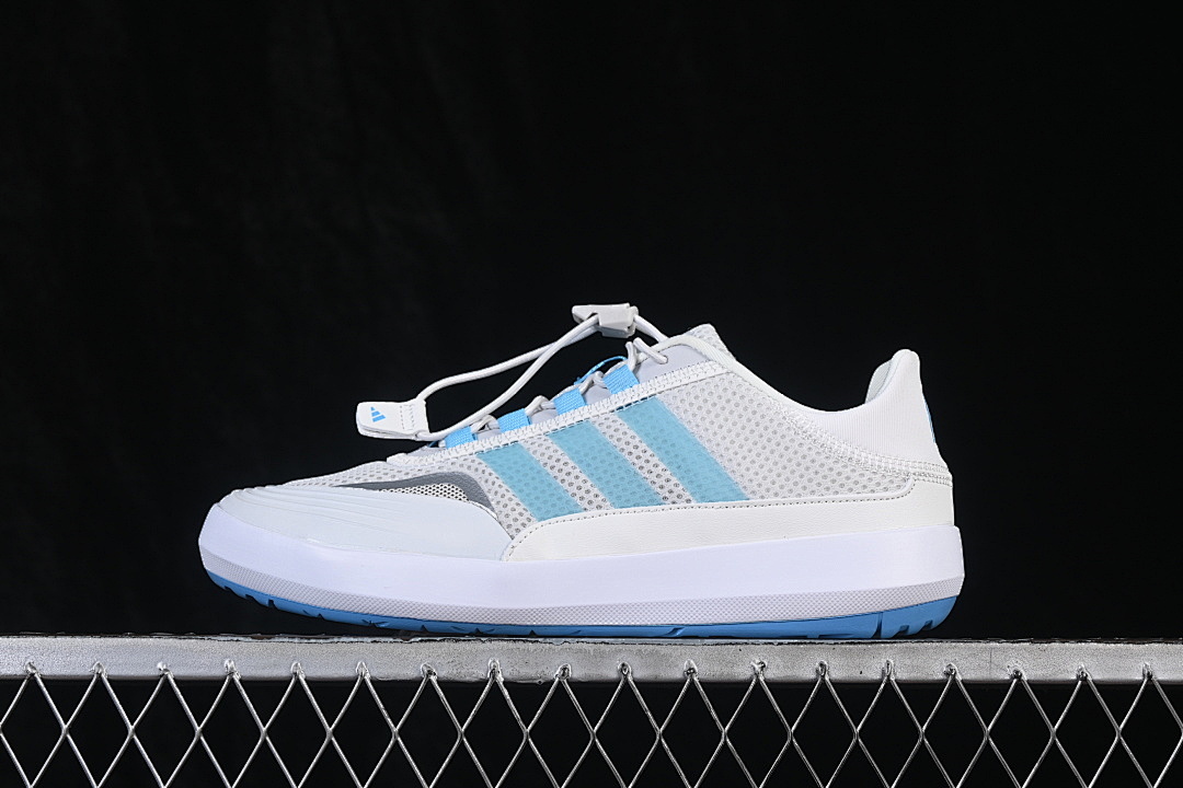 ROAMBOAT LOW-TOP RUNNING SHOES WHITE/BLUE · JH9758, photo 1