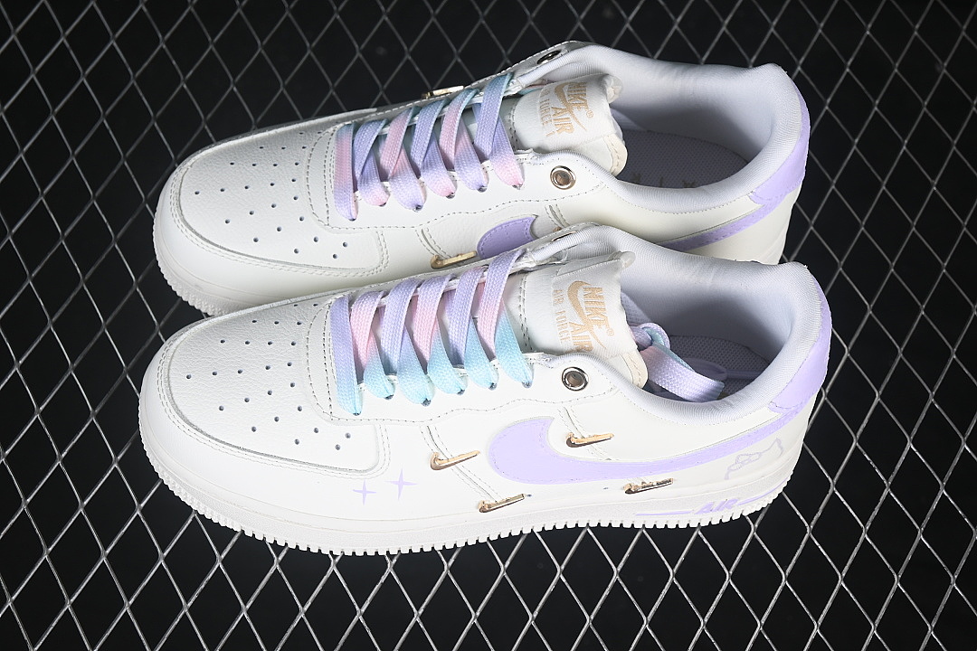 Nike [FV3654-511]-[AIR FORCE 1 07 LOW CASUAL SNEAKERS WHITE/VIOLET]-[WOMAN:36-39]-[MAN:40-45] - Image 10