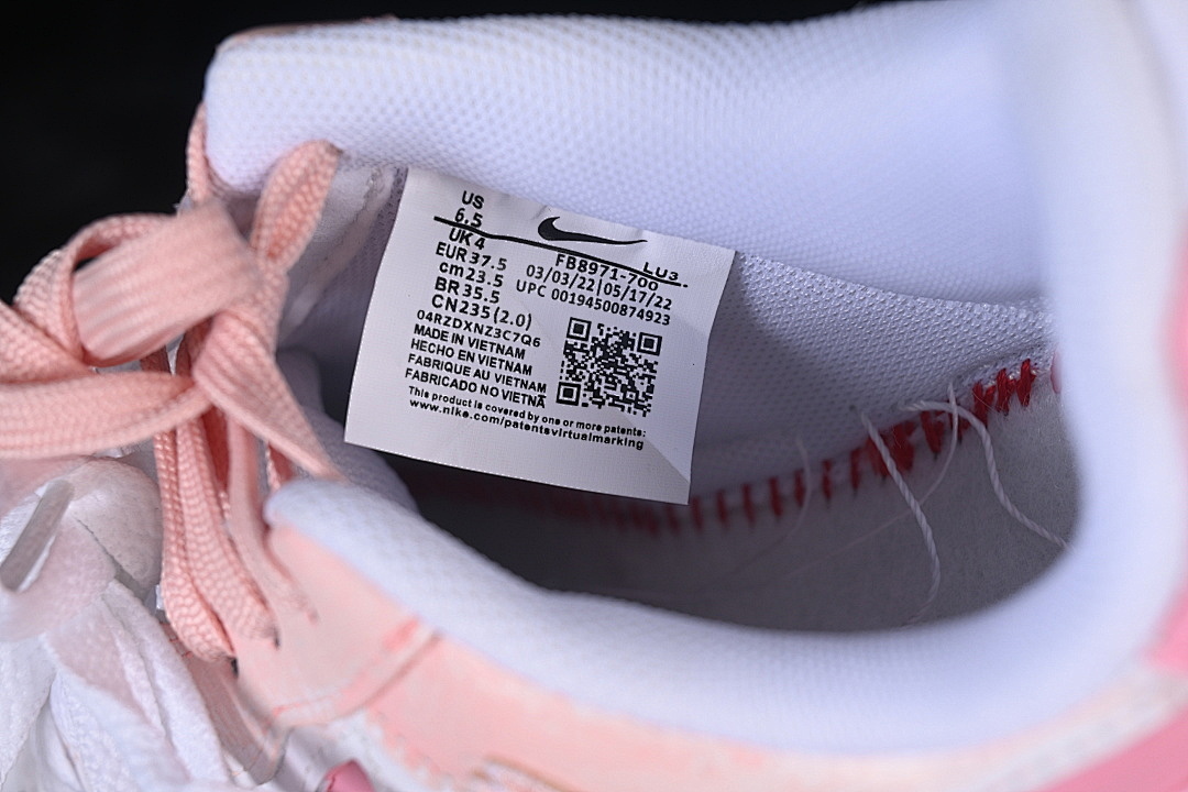 Nike [FB8971-007]-[AIR FORCE 1 07 LOW WHITE/PINK]-[WOMAN:36-39]-[MAN:40-45] - Image 6