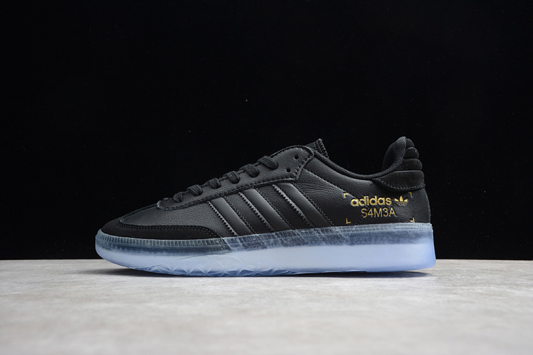 Adidas Adidas SAMBA RM SHOES CORE BLACK/SHOCK CYAN/GOLD · BD7476, photo 1