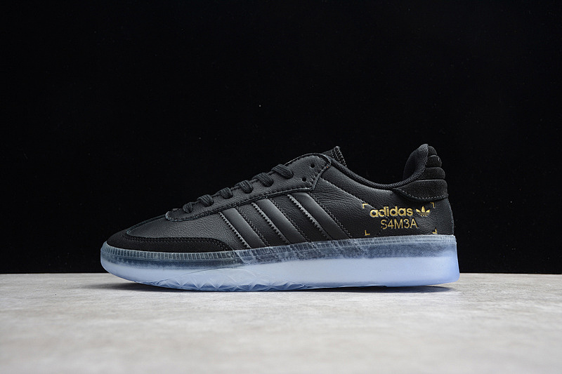 Adidas Adidas SAMBA RM SHOES CORE BLACK/SHOCK CYAN/GOLD · BD7476, photo 1