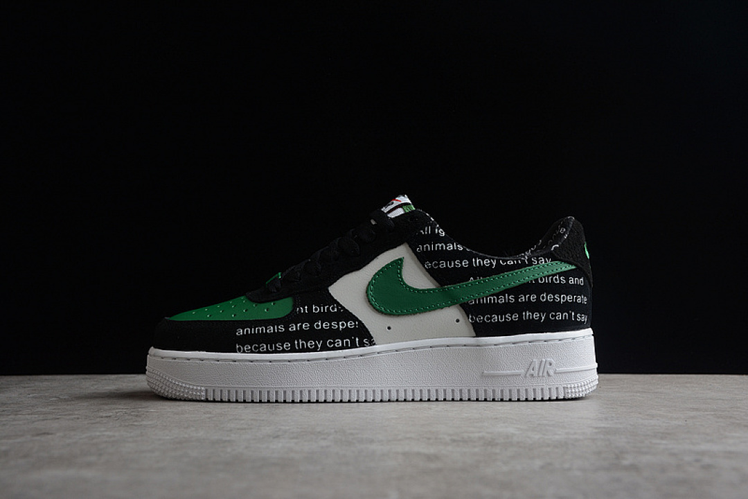 Nike [CZ0339-001]-[AIR FORCE 1 LOW 07 BLACK/WHITE/GREEN]-[WOMAN:36-39]-[MAN:40-45], photo 1