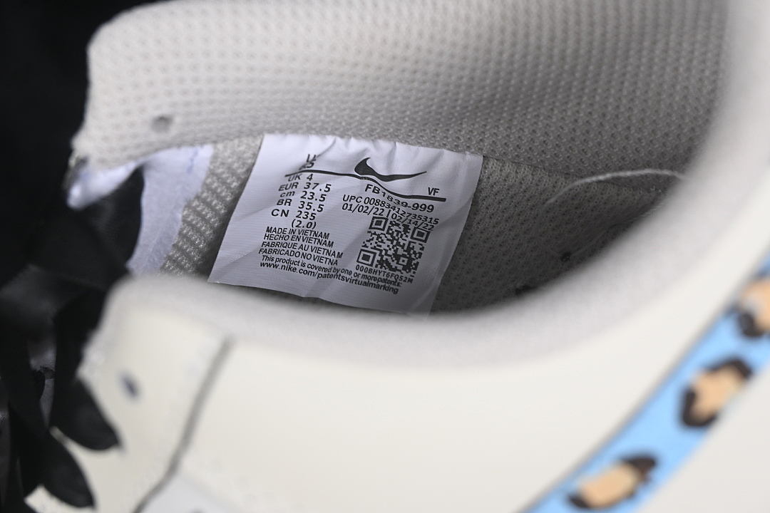 Nike [FB1839-199]-[AIR FORCE 1 07 LOW CASUAL SNEAKERS WHITE/BLACK/BLUE]-[WOMAN:36-39]-[MAN:40-45] - Image 6