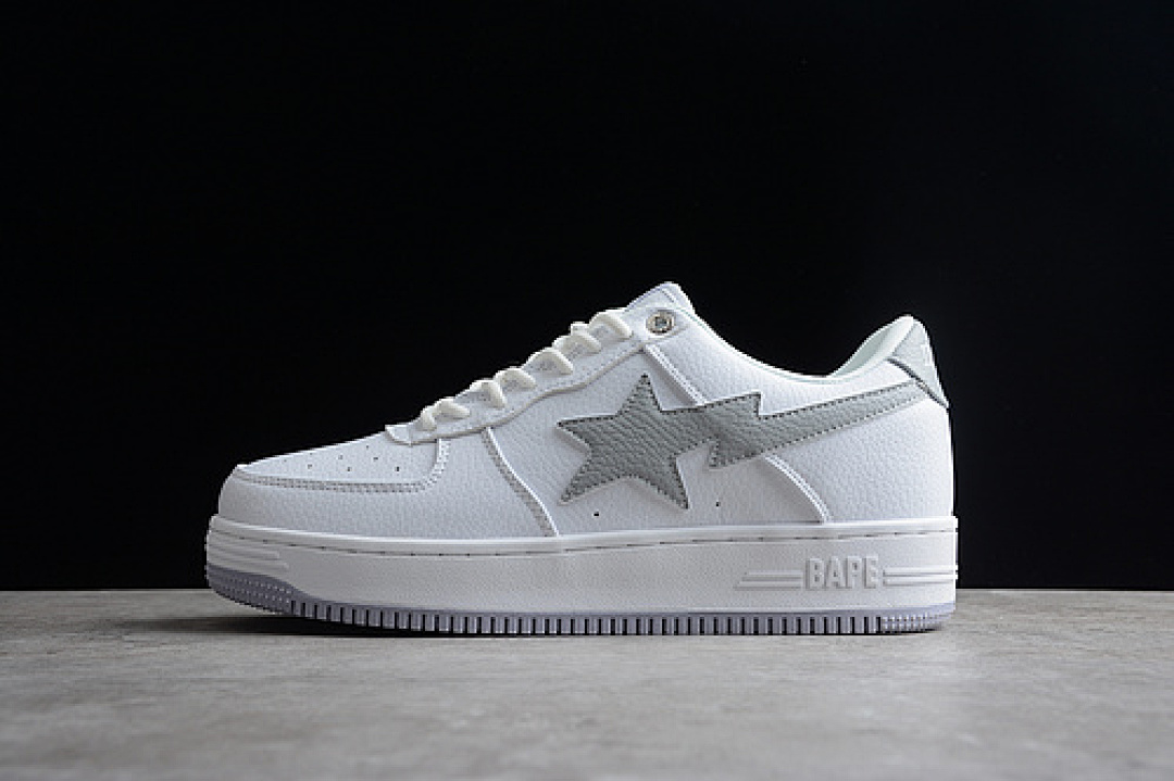 Bape [BAPE STA LOW WHITE/WHITE/LIGHT GREY]-[WOMAN:36-39]-[MAN:40-45], photo 1