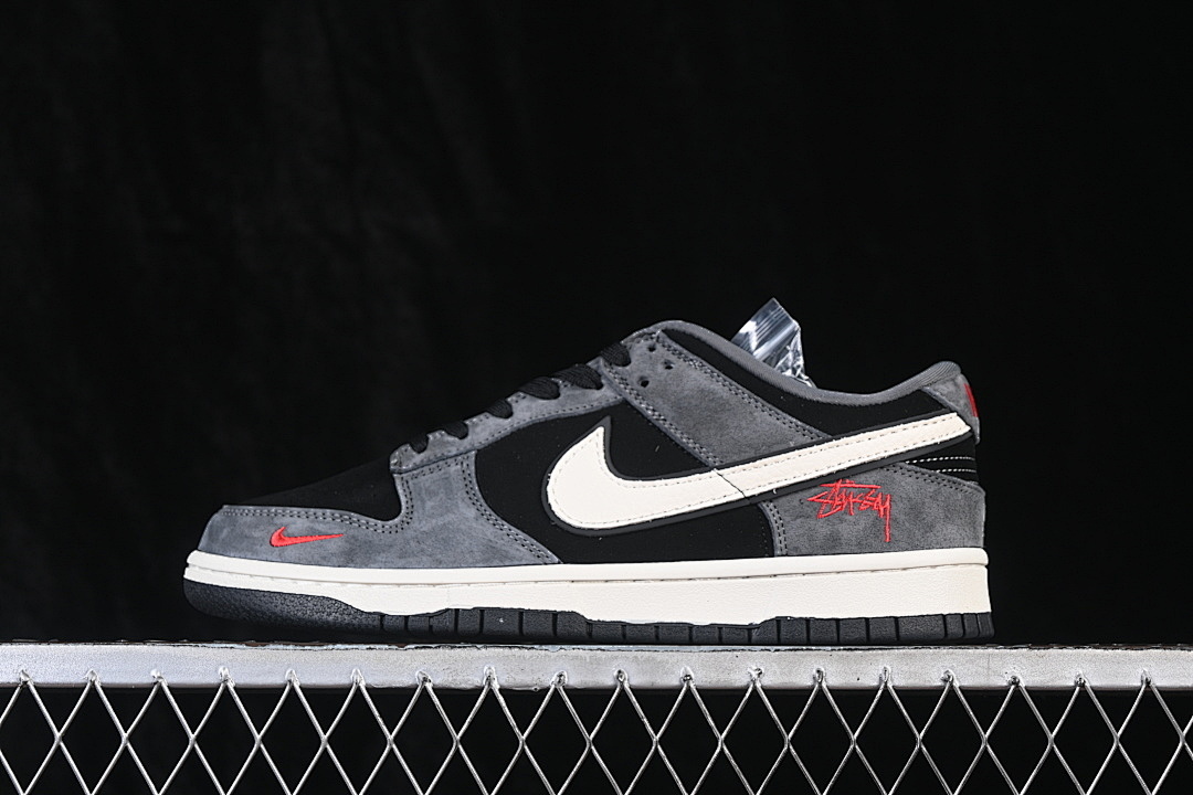 Nike DUNK LOW CASUAL SNEAKERS DARK GRAY/WHITE/BLACK · TX1688-003, photo 1