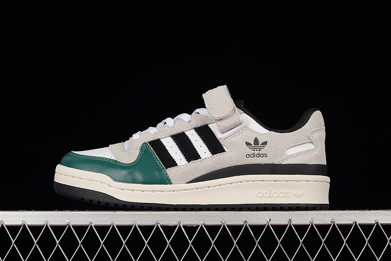 FORUM 84 LOW SHOES LIGHT GREY/CORE BLACK/GREEN · GY8203, photo 1