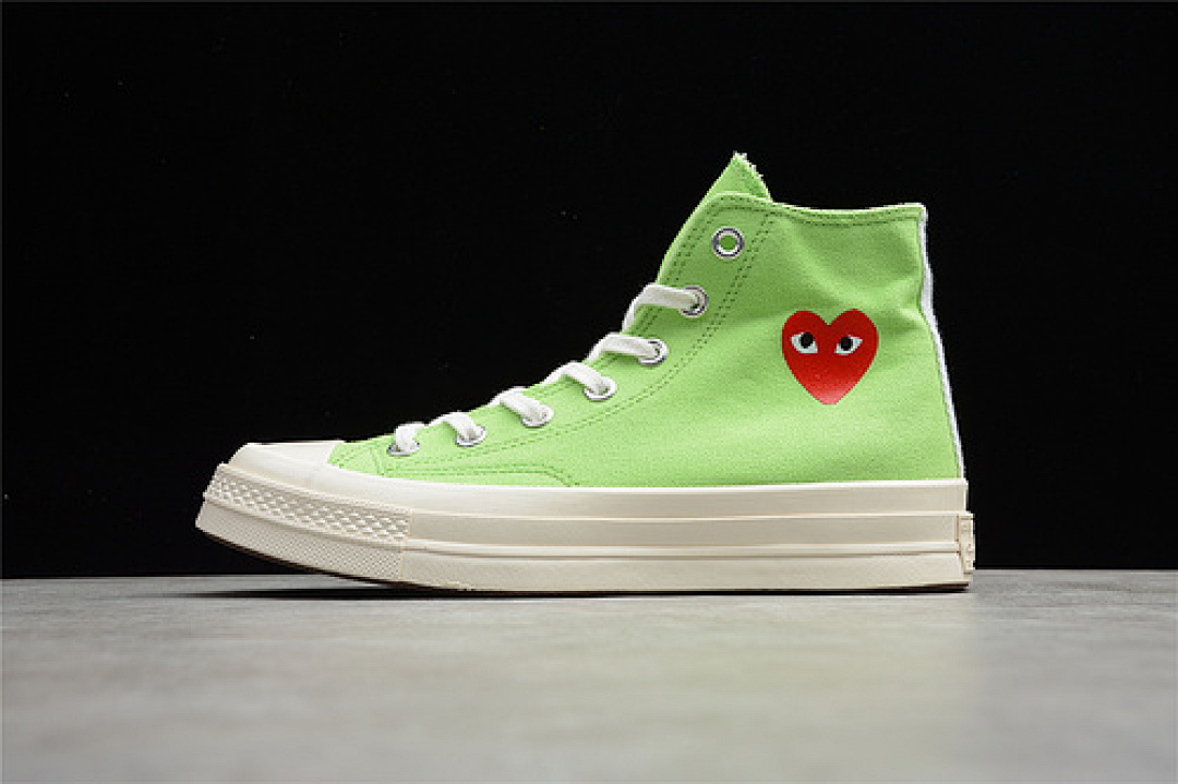 Converse [168299C]-[COMME DES GARÇONS PLAY X CHUCK TAYLOR ALL-STAR 70S HIGH BRIGHT GREEN/RED/WHITE], photo 1
