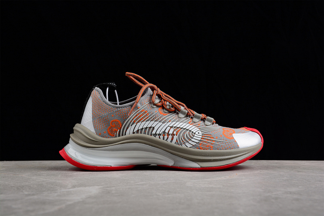 Gucci [680903UF3101270]-[GU*CCI KNIT SNEAKERS GREY/GREY/ORANGE]-[WOMAN:36-39]-[MAN:40-46] - Image 14
