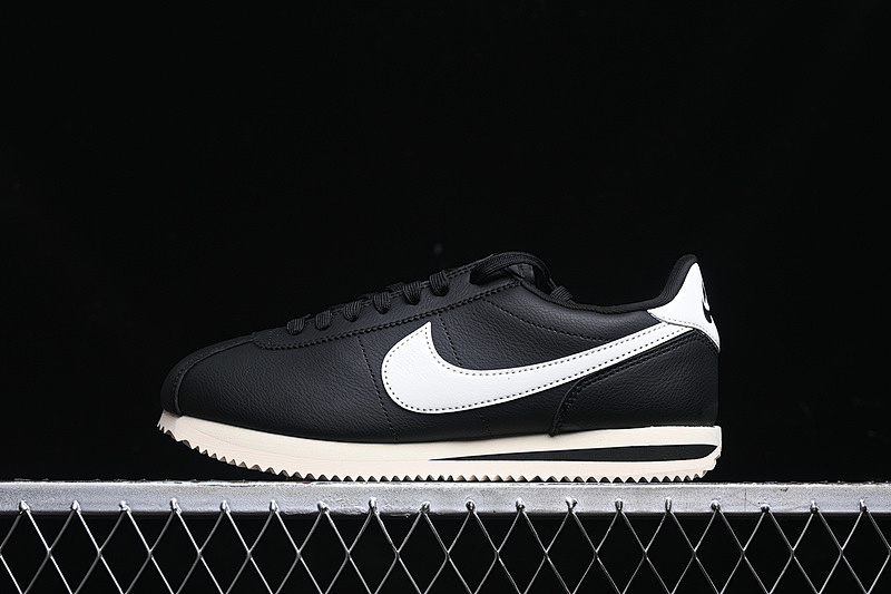 CLASSIC CORTEZ LEATHER BLACK/SAIL/ALABASTER · FB6877-001, photo 1