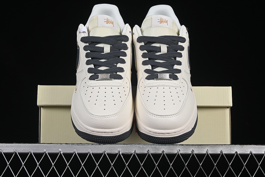 Nike [XZ6188-705]-[AIR FORCE 1 07 LOW WHITE/BEIGE/BLACK]-[WOMAN:36-39]-[MAN:40-45] - Image 13