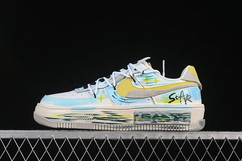 Nike Nike AIR FORCE 1 07 LOW Y B STARS WHITE/YELLOW/BLUE · DV6984-011, photo 1