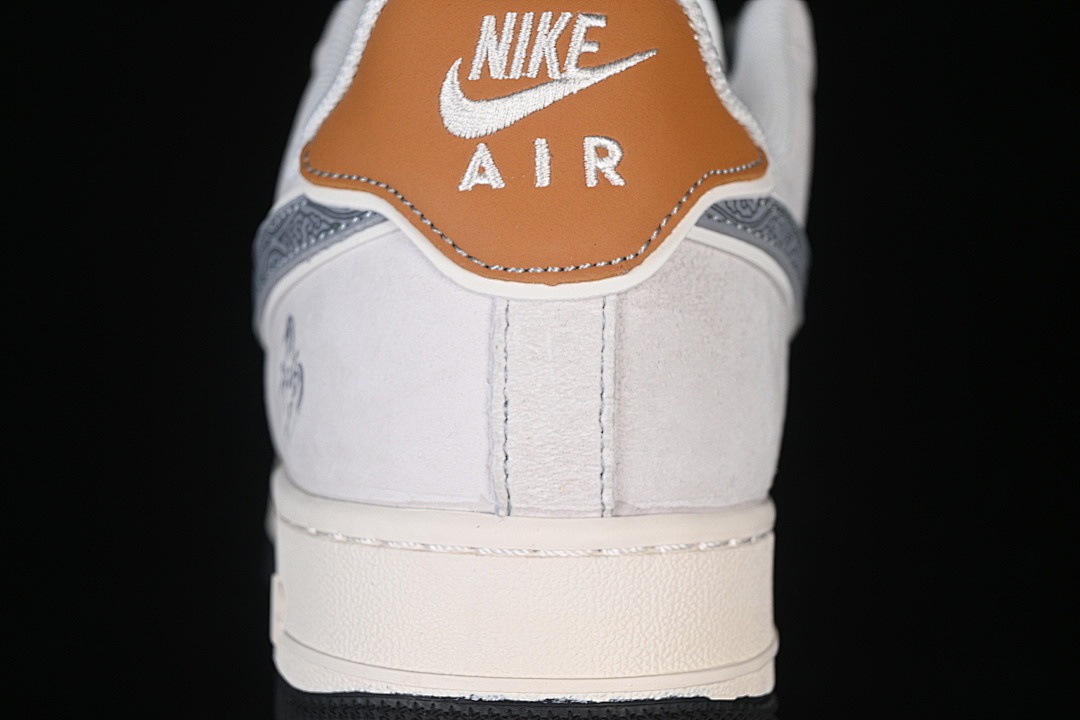 Nike [HT5088-633]-[AIR FORCE 1 07 LOW CASUAL SNEAKERS WHITE/GREY/BLUE]-[WOMAN:36-39]-[MAN:40-45] - Image 7