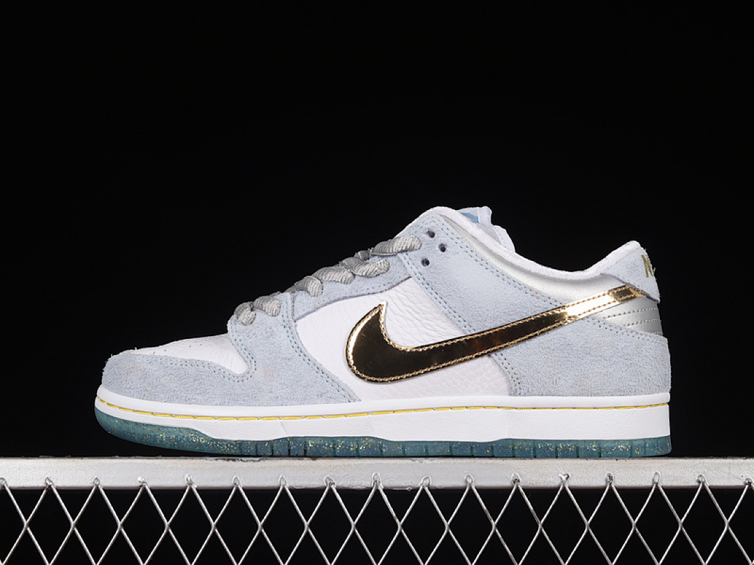 Nike SEAN CLIVER DUNK LOW SB WHITE/PSYCHIC BLUE/METALLIC GOLD · DC9936-100, photo 1