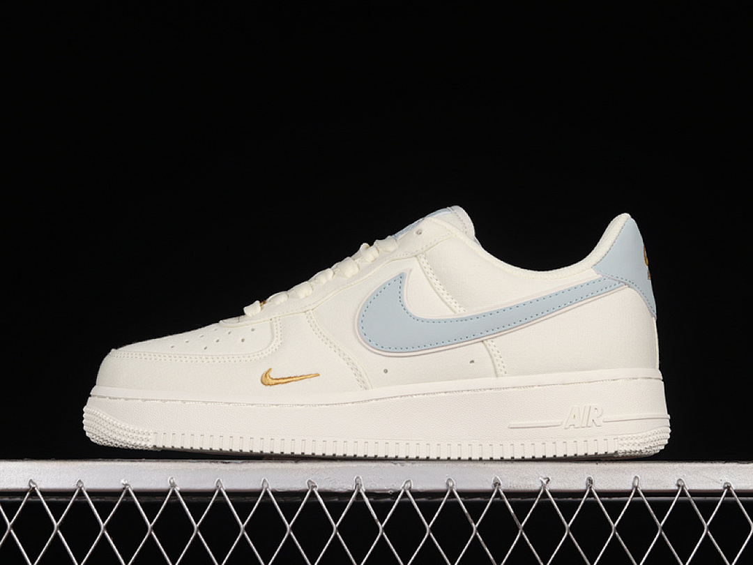 Nike Nike AIR FORCE 1 LOW BEIGE/ICE BLUE-GOLD · MN5696-009, photo 1