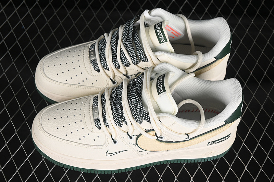 Nike [DM6868-057]-[AIR FORCE 1 07 LOW SUPREME BEIGE/GREEN/WHITE]-[WOMAN:36-39]-[MAN:40-45] - Image 11