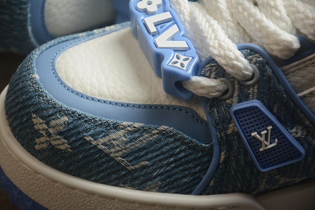 Louis Vuitton [2024TRAINER L*V LOUIS VUITTON TRAINER WHITE/BLUE]-[WOMAN:35-39]-[MAN:40-45] - Image 8