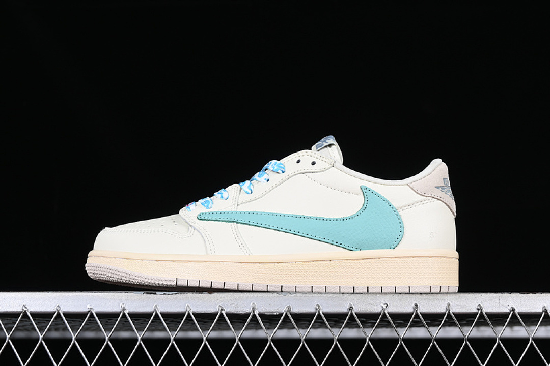 Jordan [DM7866-102]-[TRAVIS SCOTT X AIR JORDAN 1 LOW OG AJ1 WHITE/BEIGE/BLUE]-[UNSIEX:35.5-47.5], photo 1