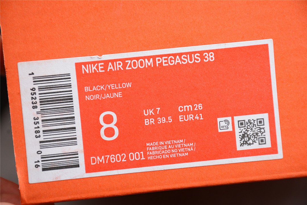 Nike [DM7602-001]-[AIR ZOOM PEGASUS 38 BLUE RIBBON SPORTS BLACK/WHITE/ORANGE]-[UNSIEX:36-45] - Image 8