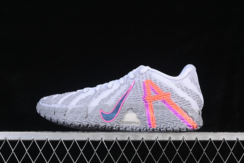 JA 3 EP LOW TOP BASKETBALL SHOES GREY/PINK/BLUE · HF2794-100, photo 1
