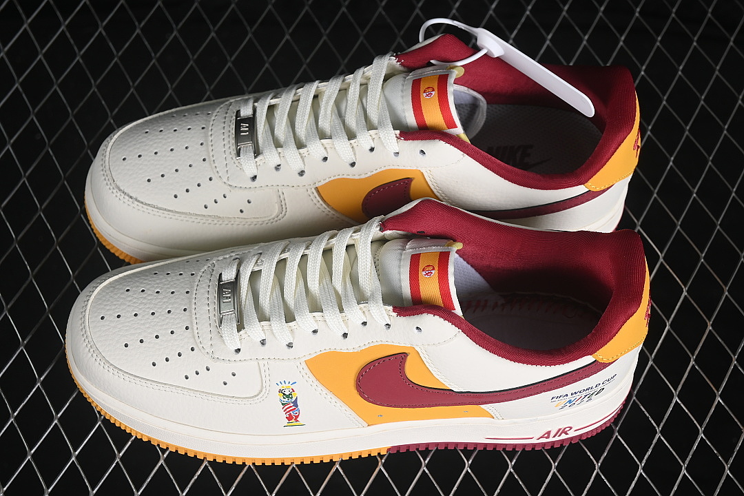Nike [DD1982-370]-[AIR FORCE 1 07 LOW CASUAL SNEAKERS RED/ORANGE/WHITE]-[WOMAN:36-39]-[MAN:40-45] - Image 10