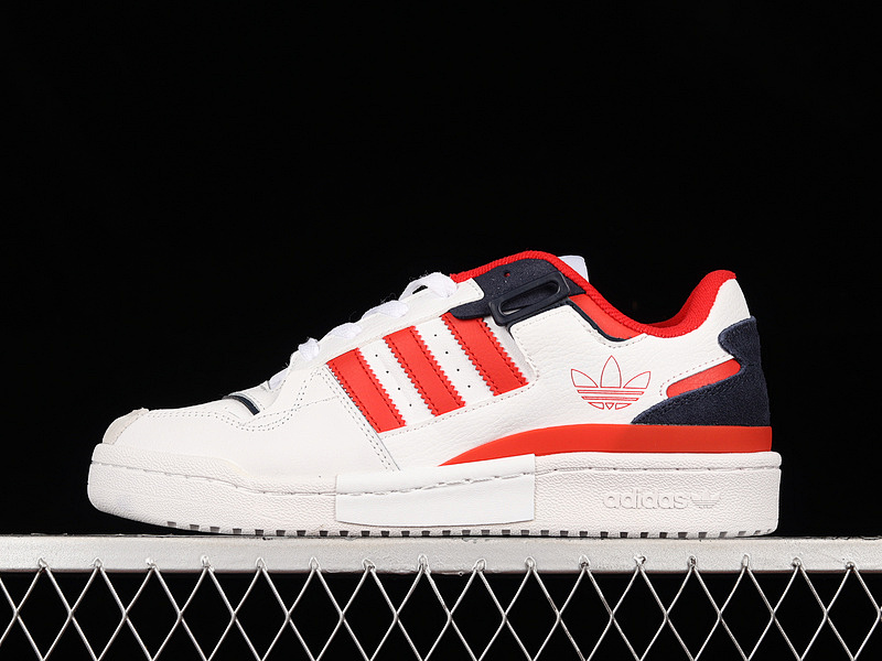 FORUM EXHIBIT LOW SHOES CLOUD WHITE/RED/LEGEND INK · GZ5391, photo 1
