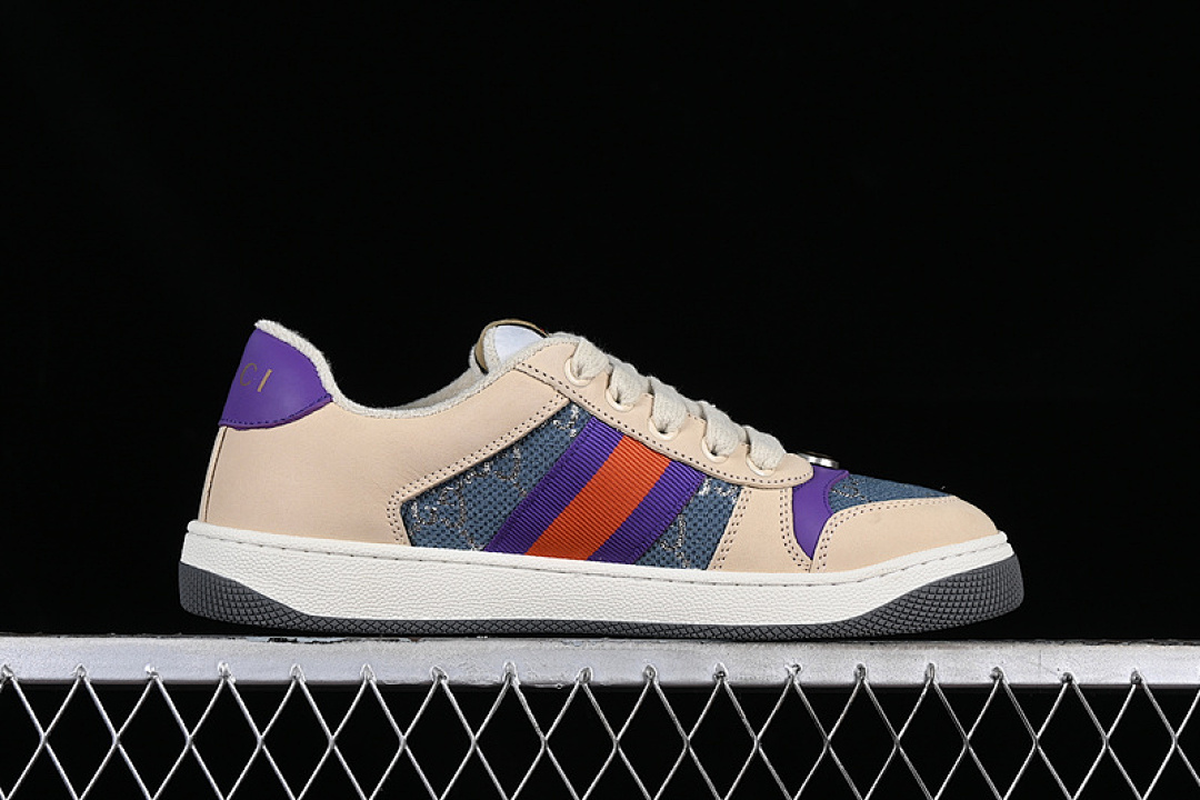 Gucci [9Y9209443]-[GU*CCI DISTRESSED SCREENER SNEAKER WHITE/BROEN/PURPLE/RED/GREEN]-[WOMAN:35-40] - Image 16