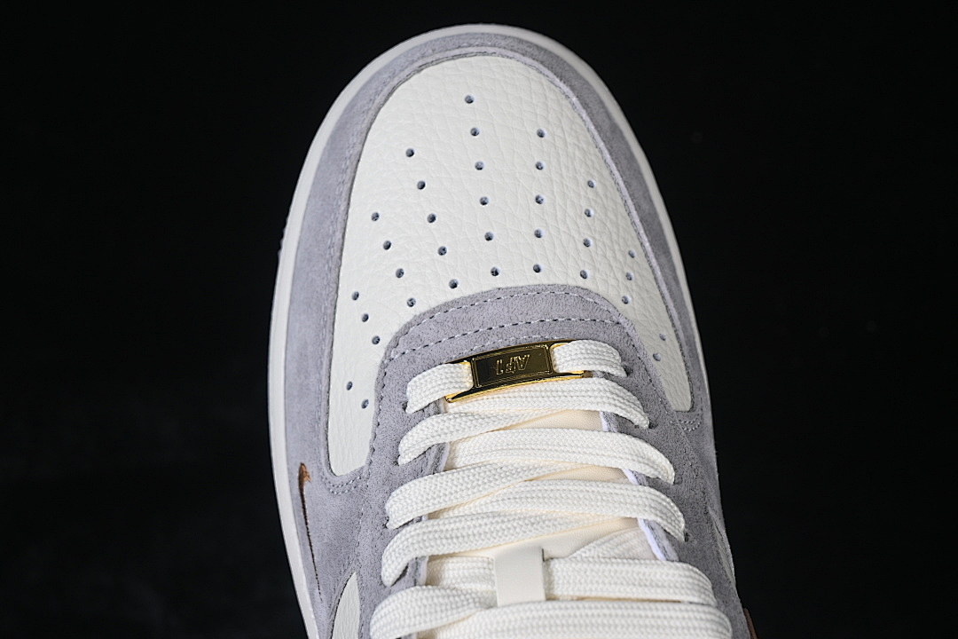 Nike [DV5477-007]-[AIR FORCE 1 07 LOW WHITE/GREY/GOLD]-[WOMAN:36-39]-[MAN:40-45] - Image 10