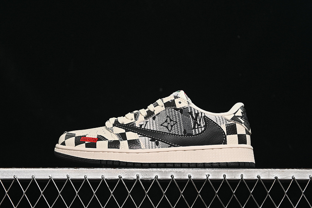 Jordan [LD2028-047]-[TRAVIS SCOTT X FRAGMENT DESIGN AIR JORDAN 1 LOW OG SP WHITE/BLACK/GREY]-[36-45], photo 1