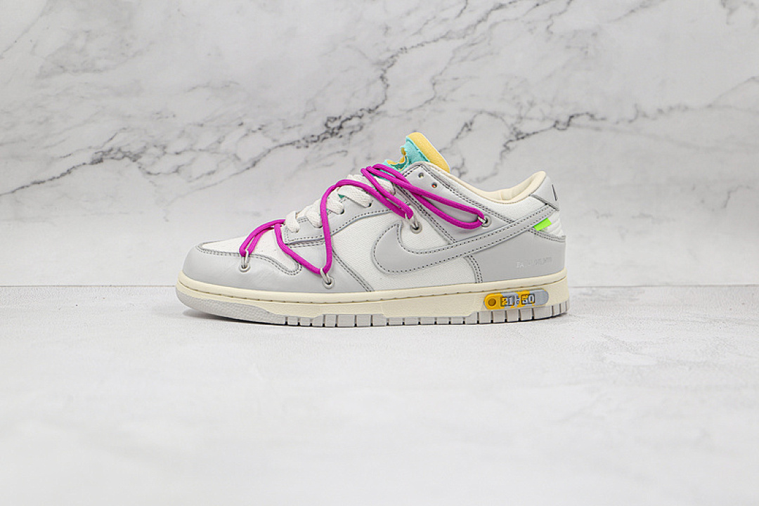 Off-White [DM1602-100]-[OW X SB DUNK LOW FL BEIGE/LIGHT GREY-WHITE]-[WOMAN:36-39]-[MAN:40-47.5], photo 1