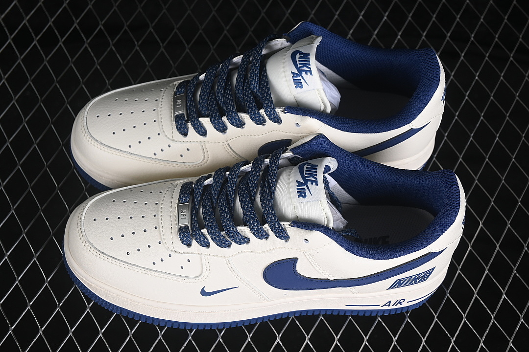 Nike [JP8028-075]-[AIR FORCE 1 07 LOW CASUAL SNEAKERS NAVY BLUE/WHITE]-[WOMAN:36-39]-[MAN:40-45] - Image 10