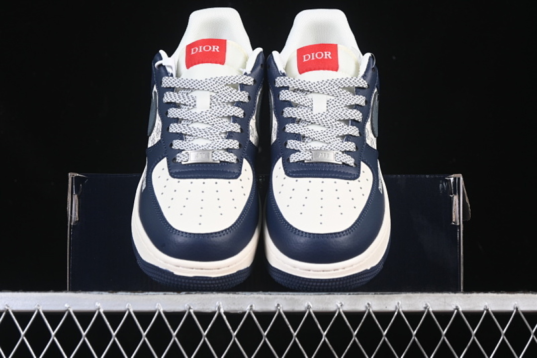 Nike [XD2588-603]-[AIR FORCE 1 07 LOW CASUAL SNEAKERS WHITE/BLUE/GREY]-[WOMAN:36-39]-[MAN:40-45] - Image 12