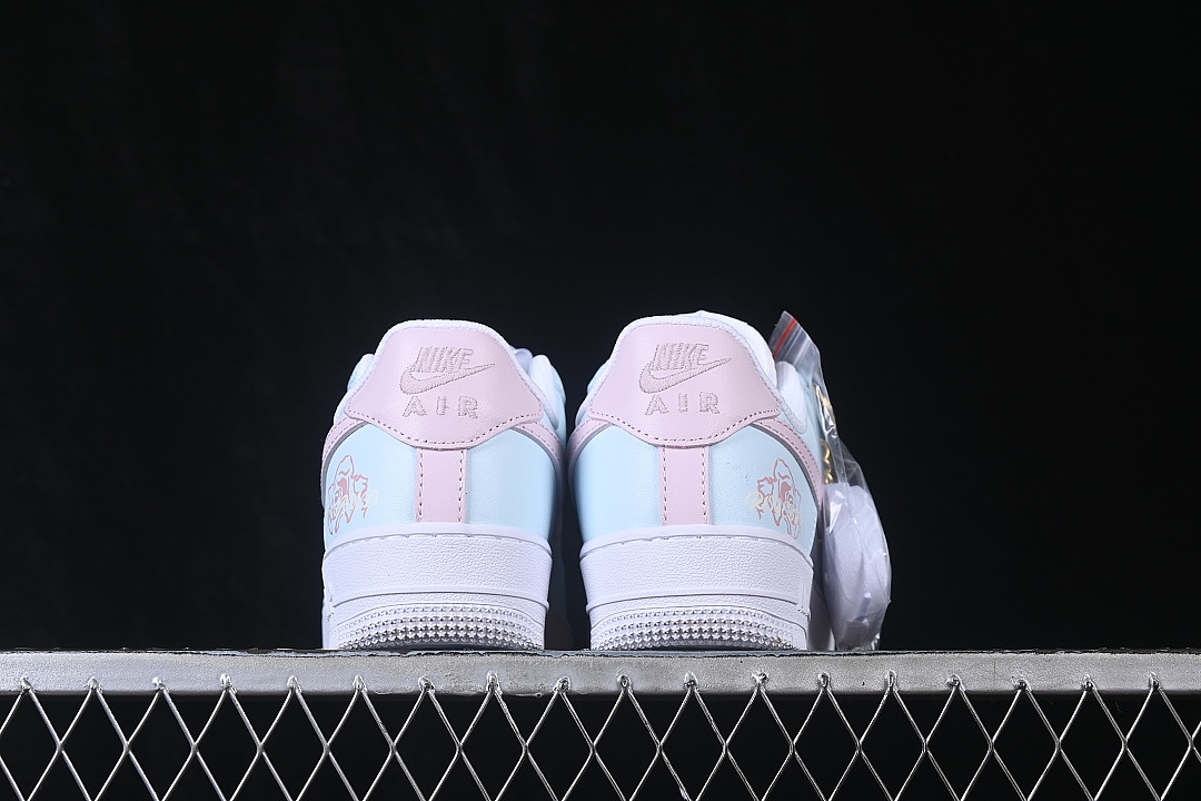 Nike [DH2920-111]-[AIR FORCE 1 07 LOW CASUAL SNEAKERS BLUE/PINK]-[WOMAN:36-39]-[MAN:40-45] - Image 13