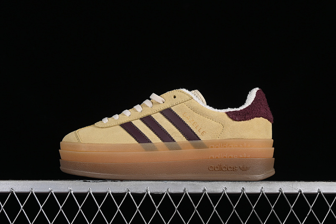 Adidas ORIGINALS GAZELLE BOLD ALMOST YELLOW/MAROON/WONDER WHITE · IF5937, photo 1