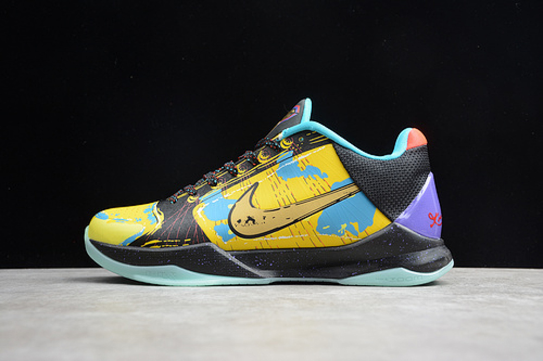 Nike [639691-700]-[ZOOM KOBE 5 PRELUDE BLACK/YELLOW/BLUE]-[MAN:40-46] - Image 2