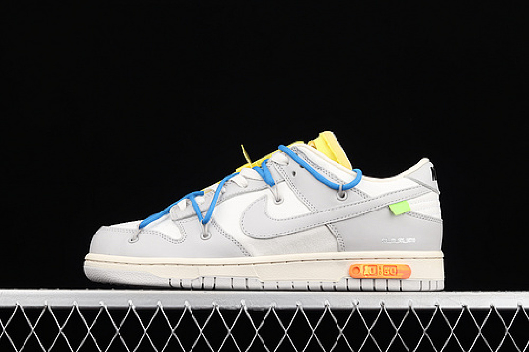 Off-White [DM1602-112]-[DUNK LOW OFF-WHITE LOT 10 SAIL/NEUTRAL GREY-BATTLE BLUE]-[UNISEX:36-47.5], photo 1