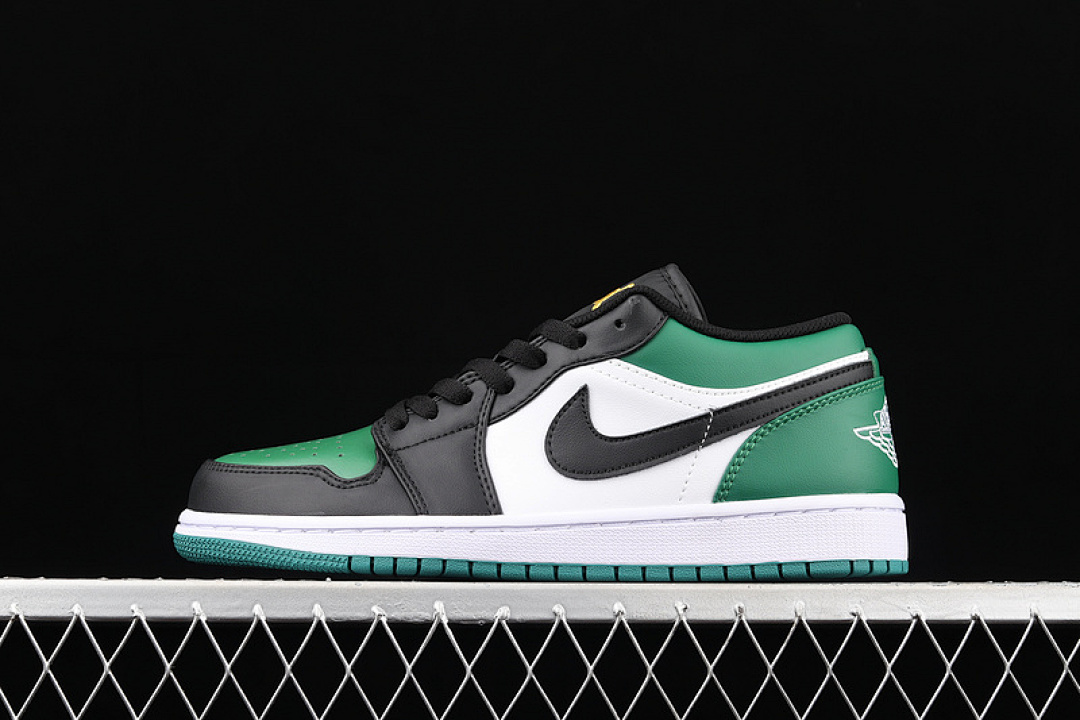 Jordan AIR Jordan 1 LOW GREEN TOE GREEN/BLACK/WHITE · 553558-371, photo 1