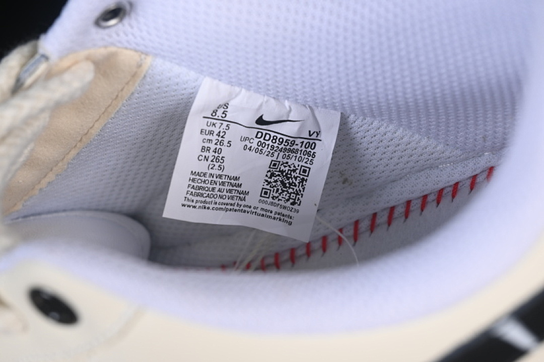 Nike [DD8959-100]-[AIR FORCE 1 07 LOW CASUAL SNEAKERS BEIGE/BLACK]-[WOMAN:36-39]-[MAN:40-45] - Image 5