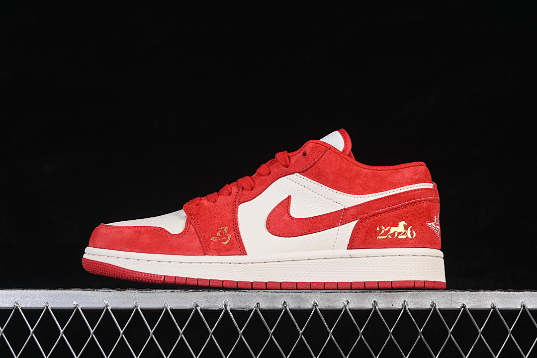 Jordan Jordan [DX6259-602]-[AIR 1 LOW RETRO SHOES WHITE/RED/GOLD]-[WOMAN:36-39]-[MAN:40-45], photo 1