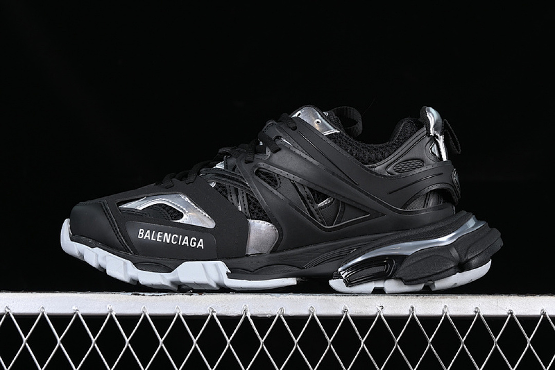 Unbranded [W2FSC1081]-[BA*LEN*CIAGA TRACK SNEAKER TESS S.GOMMA RES BI ALV/TIS EFF NUBUK/TIS E GREY/BLACK], photo 1