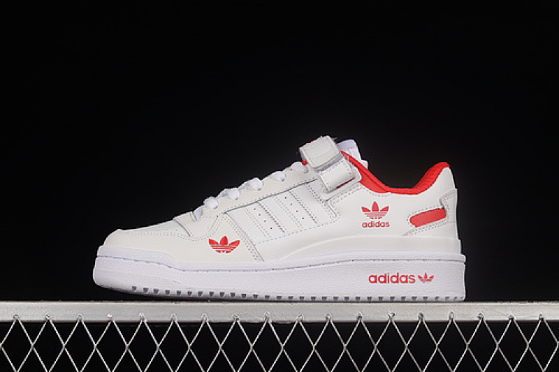 FORUM 84 LOW WHITE/WHITE/RED · H01674, photo 1