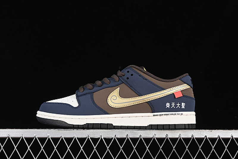 Nike SB DUNK LOW WHITE/BLUE/BROWN/GOLD · MU0232-369, photo 1